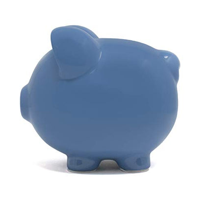 Child to Cherish Ceramic Piggy Bank, Dark Blue - color: Dark Blue