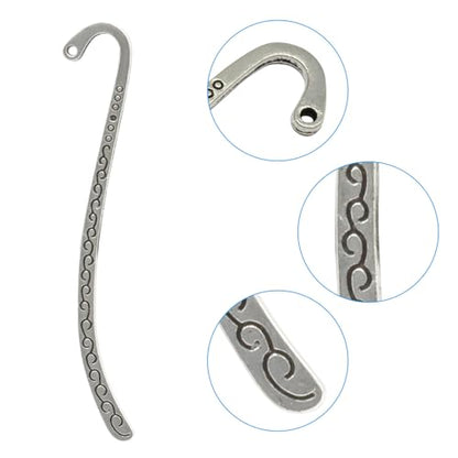 Metal Bookmarks, Set of 20 - color: Silver