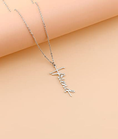 Lcherry Faith Cross Pendant Necklace for Women Religious Christian Jewelry Birthday Christmas Gifts for Women - style: 11-Friend
