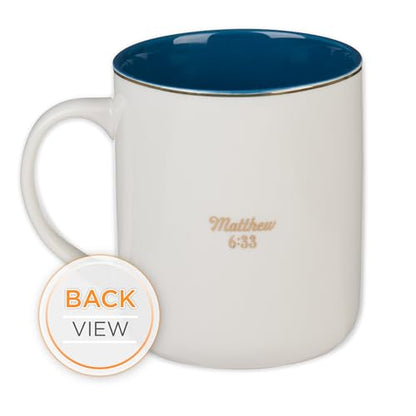 Christian Art Gifts Royal Blue The Kingdom of God Ceramic Coffee Mug, 14 oz. - color: Royal Blue/Kingdom of God