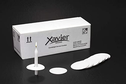 Candlelight Service Candle Bundles (125) 5" x 1/2" White Church Vigil Candles