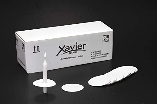 Candlelight Service Candle Bundles (125) 5" x 1/2" White Church Vigil Candles