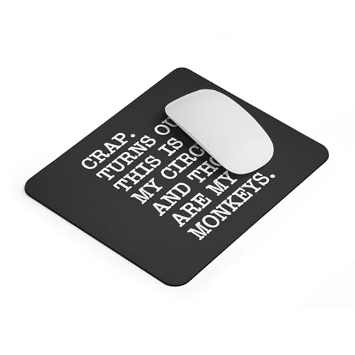 Teegarb Letter Blanket Funny This is My Circus and Those are My Monkeys Mousepad Sarcastic Joke Desk Mat Non Slip Rubber Base Office Coworkers Humor Lovers Office Humor Boss Appretiation - color: Circus