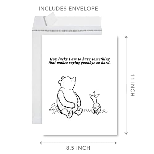 Andaz Press Jumbo Sympathy Card with Envelope, Sorry For Your Loss Card, Makes Saying Goodbye So Hard, Premium Condolences Card with Big Blank Space to Send to Friends, Family, 8.5" x 11", 1-Pack - color: Makes Saying Goodbye So Hard