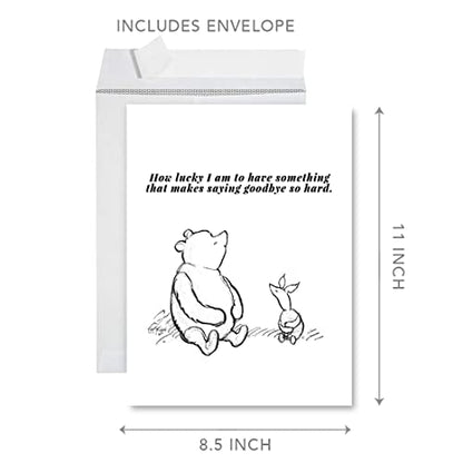 Andaz Press Jumbo Sympathy Card with Envelope, Sorry For Your Loss Card, Makes Saying Goodbye So Hard, Premium Condolences Card with Big Blank Space to Send to Friends, Family, 8.5" x 11", 1-Pack - color: Makes Saying Goodbye So Hard