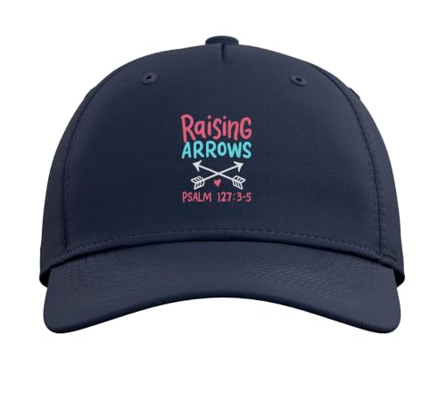 Raising Arrows - Christ Christian Psalm Bible Verses Adjustable Baseball Hat - color: Navy Blue