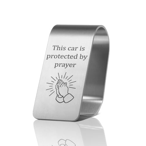 Christian Prayer Car Visor Clip, Religious Visor Clip for Women Men - color: Silver50