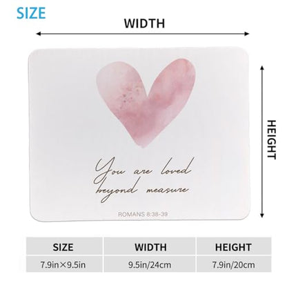 Rusenbao Christian Bible Verse Mouse Pad Gifts for Women Teen Girl 9.5x7.9