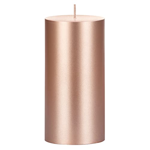 Mega Candles 1 pc Unscented Solid Rose Gold Pillar Candles, Hand Poured Premium Wax Candle 3 Inch x 6 Inch, Home Décor, Spas, Weddings, Occasions, Party, Centerpieces, Holidays, Vigils, Prayers - color: Rose Gold, size: 1 Piece
