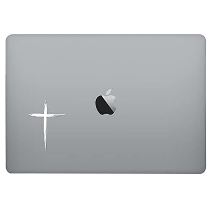 Cross Hand Drawn y3148 Vinyl Sticker Decals (Pack of 2) for Car Bumper Window Laptop Tablet Phone (4.4 inch x 6 inch,White) - color: White, size: 4.4 inch x 6 inch