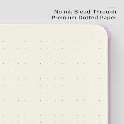 &And Per Se Dotted Journal Notebook, A5 Hardcover Aesthetic Dotted Notebook – 160 Pages 100gsm Thick Dot Grid Paper, 3 Sticker Sheets – Gift-Ready Journaling Kit for Women (Lavender Grove) - color: i.Lavender Grove, style: Dotted with Pattern