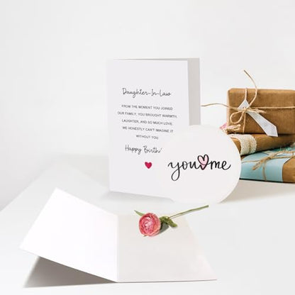 Daughter in Law Birthday Card Gift, Heartfelt Birthday Card for Daughter in Law, Daughters-in-Law Bday Gift from Father-in-Laws Mother-in-Laws - color: Daughter in Law Birthday