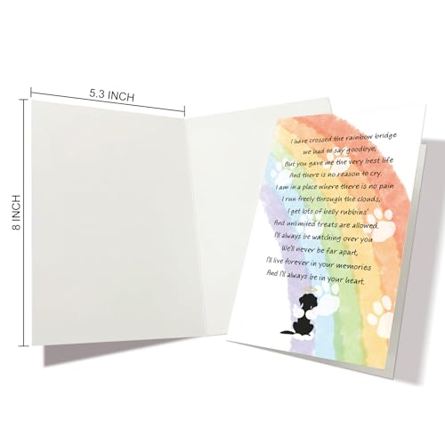 Nchigedy Loss of Dog Sympathy Card for Dog Lover, Pet Sympathy Card for Dogs, Pet Memorial Gift, Pets Bereavement Cards - color: #10