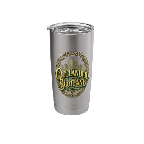 Outlander Scotland Celtic Script Stainless Steel Insulated Tumbler - color: Brushed Steel