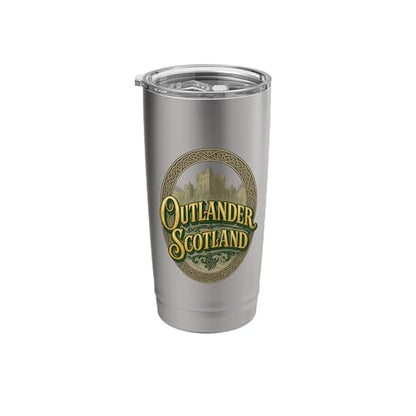 Outlander Scotland Celtic Script Stainless Steel Insulated Tumbler - color: Brushed Steel