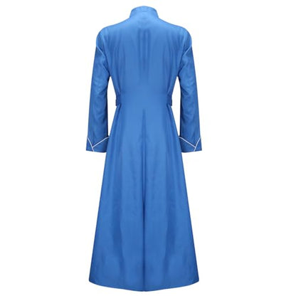 MYAYD Women Cassock Choir Cassock Church Robe Minister Robe Clergy Pulpit Liturgical Black White Handmade - color: Blue, size: 3X-Large