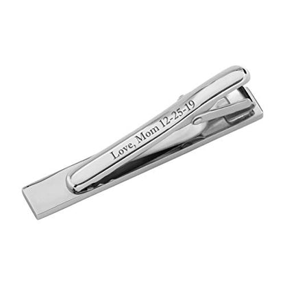 Personalized Silver Cross Tie Clip Custom Engraved Free - Christian Men’s Gift - Gift For Him | Free Engraving - Ships From USA