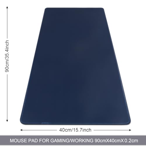 XXL Gaming Mouse Pad 35.4x15.7 Professional Large Mouse Pad & Computer Game Mouse Mat-90x40 Darkblueus - color: Darkblueus, size: 35.4L x 15.7W inches