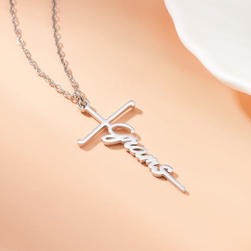 Lcherry Birthday Gifts for Grandma Mom Daughter Teacher Cross Necklace for Women Christian Necklaces Religious Gifts Jewelry for Women Mother's Day - style: Grams
