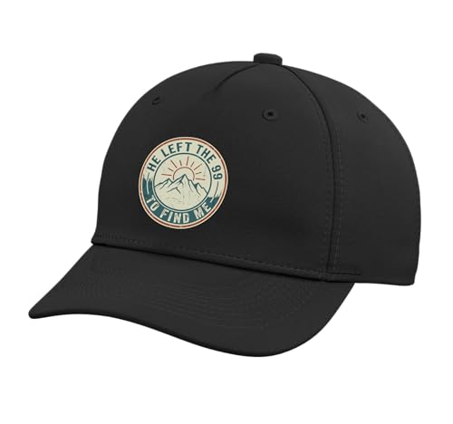 He Left The 99 to Find Me Retro Christian Bible Verse Adjustable Baseball Hat - color: Black