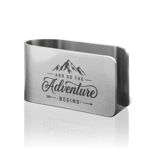 Adventure Begins Car Visor Clip, Sun Visor Accessory for Traveler - color: Silver111