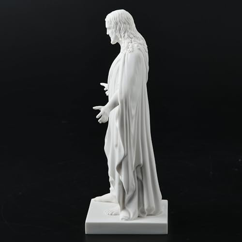 One Moment In Time S4a Christus Statue White Cultured Marble Hand Made Mormon LDS CTR - size: 6"