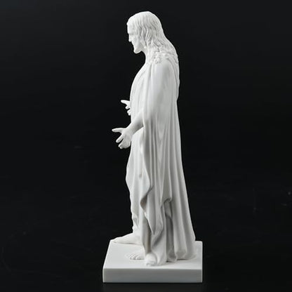 One Moment In Time S4a Christus Statue White Cultured Marble Hand Made Mormon LDS CTR - size: 6"