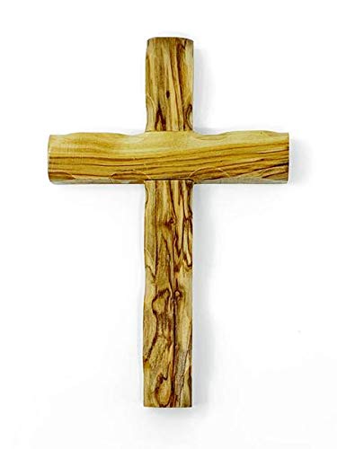 Logos Trading Post Holy Land, Jerusalem, Olive Wood Wall Cross - Medium, 6.25" - size: 6.3"L x 4.1"W