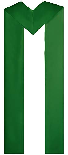IvyRobes Overlay Clergy Stole With Chi Rho Embroidered 90" Long-4 Colors Available - color: Kelly Green