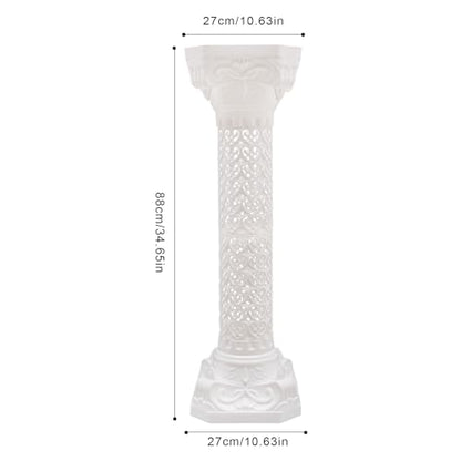 2-Pack Roman Column 34.7in, White Plastic Greek Pillar for Wedding
