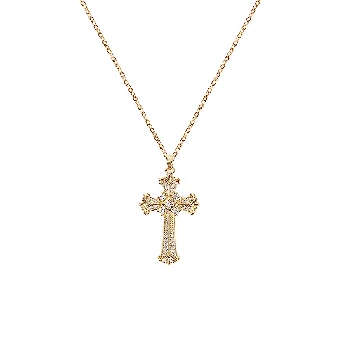 Cross Pendant Necklace for Women Jewelry Gold Cross Necklaces for Women Cross Necklace Minimalist Trendy Jewelry Valentines Day - style: CN19