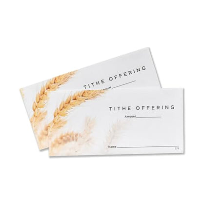 Boxed Set Offering Envelopes | Box of 53 Weekly Offering Envelopes for Church | Tithes and Offerings | 3" x 6 5/16"