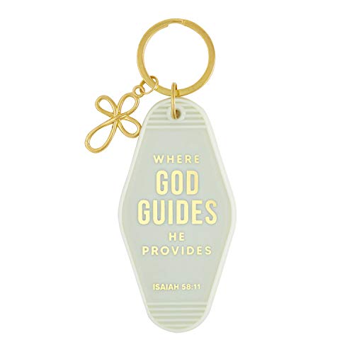 Creative Brands Faithworks - Inspirational Vintage Style Motel Key Ring, 3.5 x 2-Inch, Isaiah 58:11 - color: Isaiah 58:11, size: 3.5 x 2-Inch