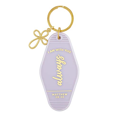 Creative Brands Faithworks - Inspirational Vintage Style Motel Key Ring, 3.5 x 2-Inch, Matthew 28:20 - color: Matthew 28:20, size: 3.5 x 2-Inch