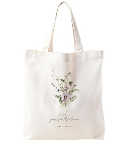Inspirational Christian Bible Verse Foral Tote Bag for Women - color: Bible7