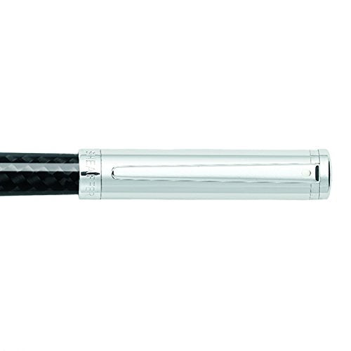 Sheaffer Intensity Carbon Fiber Fountain Pen with Chrome Cap, Trim, and Medium Nib - color: Carbon Fiber & Chrome, style: Fountain Pen, Medium Nib