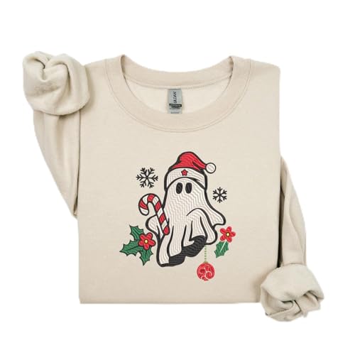 Embroidered Christmas Sweatshirts Festive Holiday Pullover Gifts with Unique Designs for Men and Women - color: Design 5