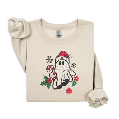 Embroidered Christmas Sweatshirts Festive Holiday Pullover Gifts with Unique Designs for Men and Women - color: Design 5