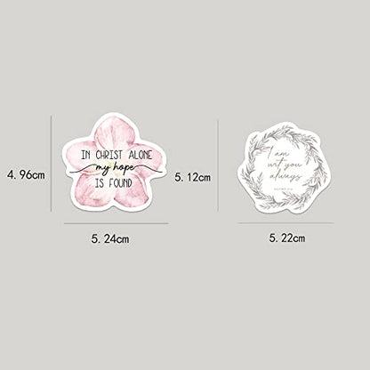 50pcs Inspirational Bible Aesthetic Stickers,Waterproof Vinyl Stickers for Water Bottles Laptop Scrapbooking Mirrors Notebooks Cars Bumpers Bikes Bedroom Travel Case Motorcycle Snowboard - color: Bible Aesthetic Stickers