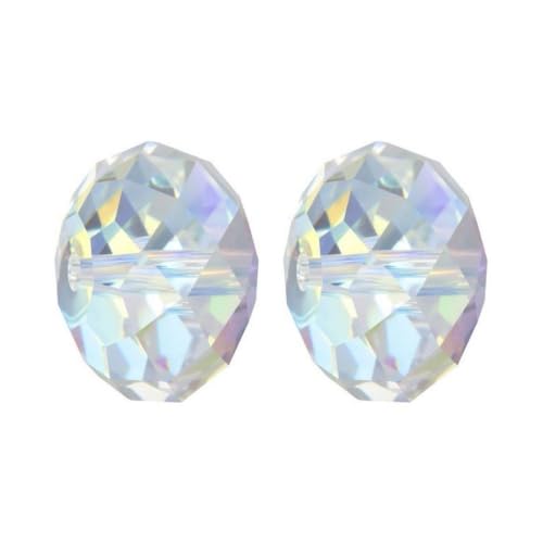 24pcs Adabele Austrian 6mm Faceted Rondelle Crystal Beads Clear AB - color: Crystal AB, size: 4mm x 6mm - 24pcs