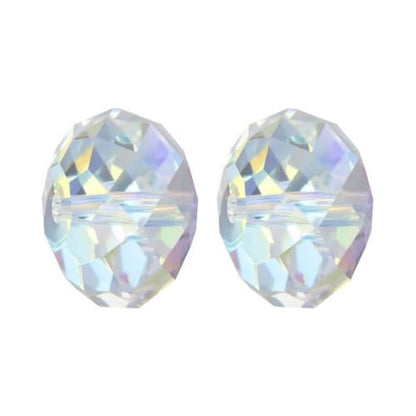 24pcs Adabele Austrian 6mm Faceted Rondelle Crystal Beads Clear AB - color: Crystal AB, size: 4mm x 6mm - 24pcs
