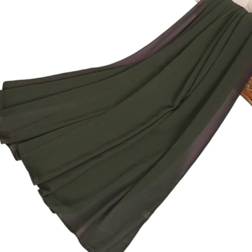 LMVERNA Solid Color Bubble Chiffon Scarf for Women Fashion Soft Hijab Long Scarfs Wrap Scarves - color: Bw-gn