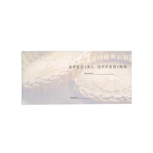 Special Offering Envelopes | Church Pew Envelopes for Tithe or Donation | 3" x 6 5/16" | Bill Size Fits Cash Check or Coin (100)