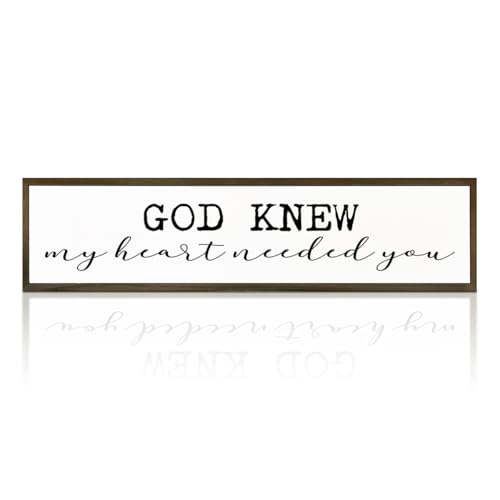 Romantic Decor Sign, Decorative Wooden Box Signs, Couple Bedroom Decor, Wedding Decoration, Bride To Be Decorations, Christian Wall Decor, God Knew My Heart Needed You Sign 17.8x4x1.2 inches 4 - color: Day Sign 04