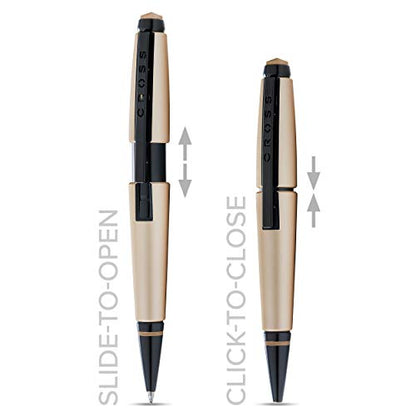 Cross Edge Matte Hazelnut Gel Rollerball Pen, Medium Point, Black Ink - color: Matte Hazelnut