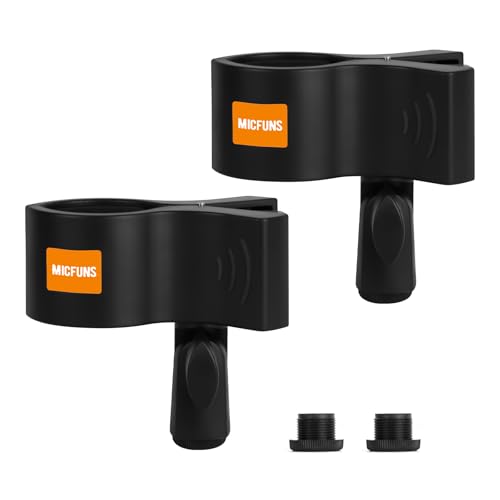 Upgraded Microphone Clip, 2 Pcs, Adjustable Mic Holder，32mm and 60mm