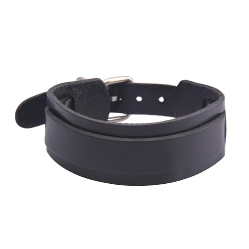 GelConnie Leather Cuff Bracelet Punk Braided Bracelets Rock Leather Wristbands Faux Mens Leather Bracelet Gothic Viking Bangle Adjustable Wrap Bracelet for Women,Men - color: Black Arm Band Bracelet