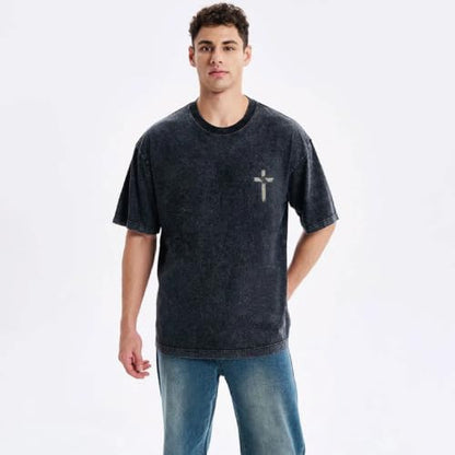 The Lord is My Shepherd Psalm 23 Samurai Lamb Anime Christian Faith T-Shirt - color: Black, size: Large