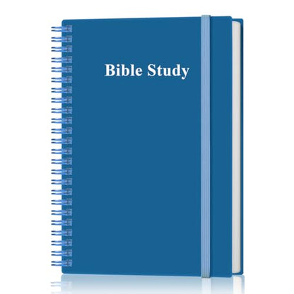 Heveboik Bible Study Journal/Notebook – Church Notes Notebook – Note Taking & Journaling Kit, 5.8" x 8.5", Blue - color: Blue