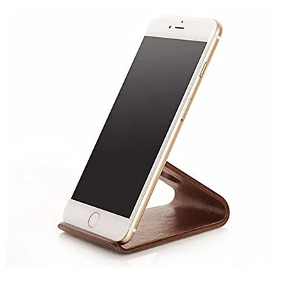 Wooden Cell Phone Stand, Universal Mobile Phone Holder Stand Non Slip Stable Desktop Phone Stand for iPhone, iPhone13,Samsung Galaxy Smartphones, iPad, Tablets Facetime Holder for Desk